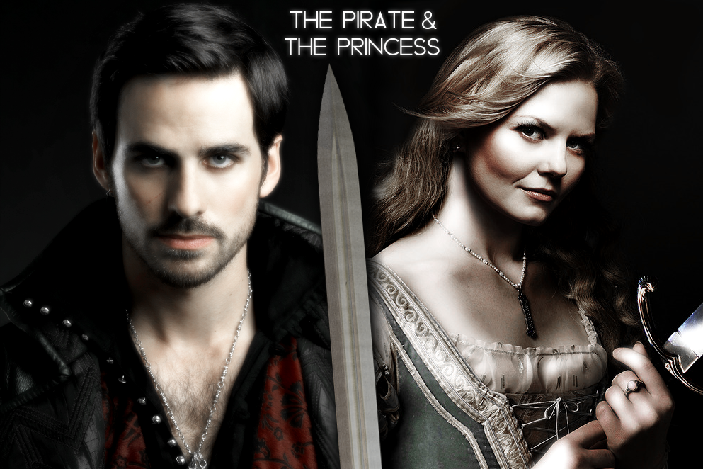 The Pirate Captain Hook And Emma Swan Fan Art