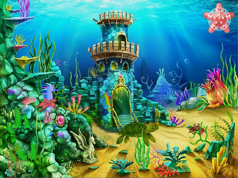 Aqua Screensaver Castles Fullscreensavers