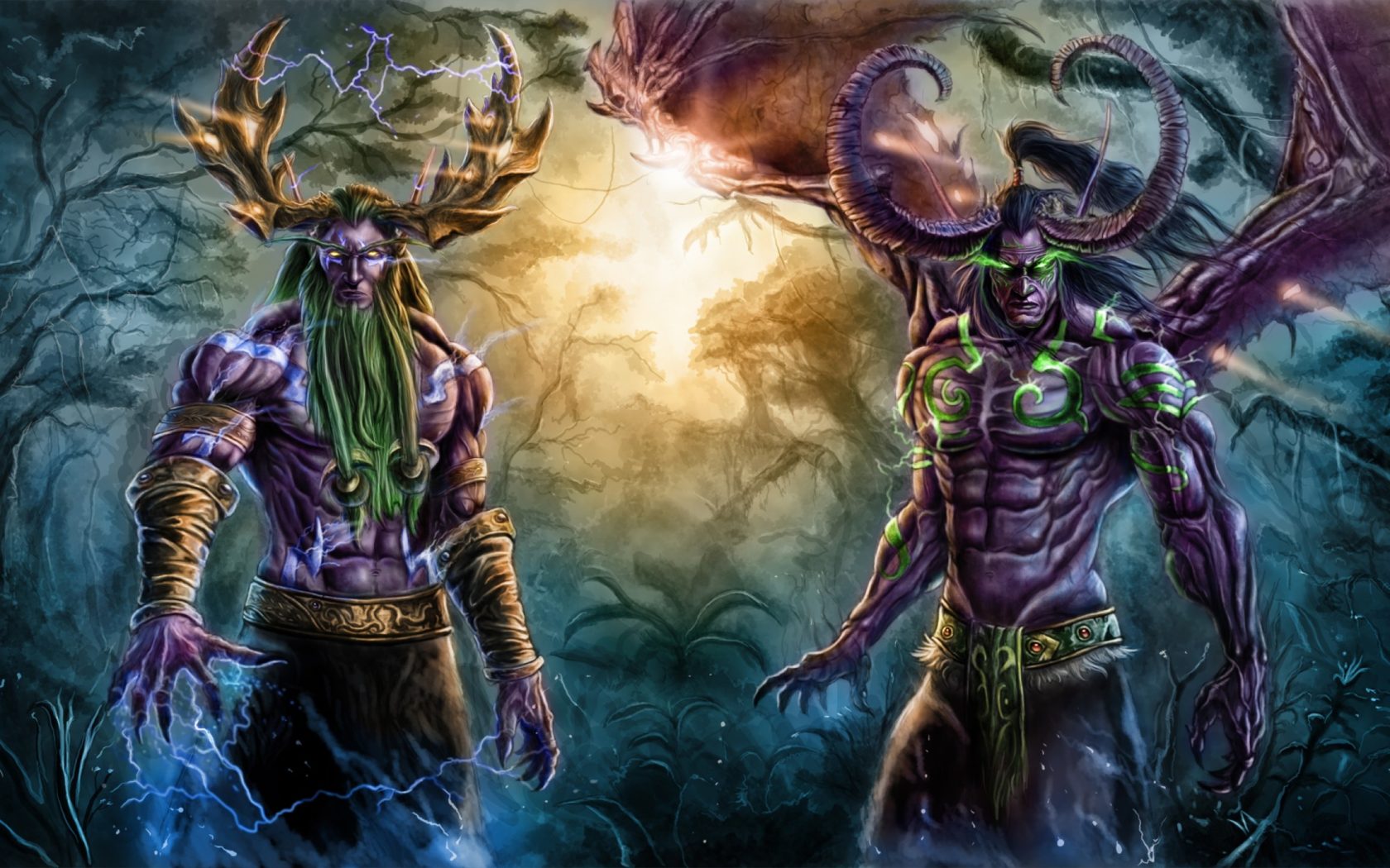 World Of Warcraft Wow Illidan Stormrage And Malfurion