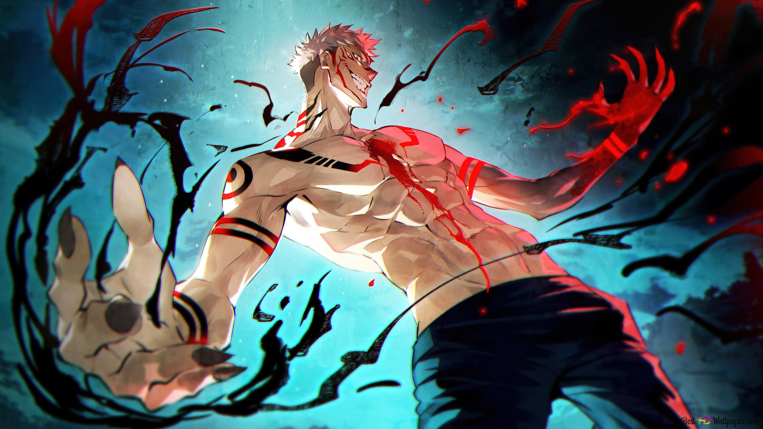 Yuji Itadori Unleashing Cursed Energy: A Stunning HD Wallpaper
