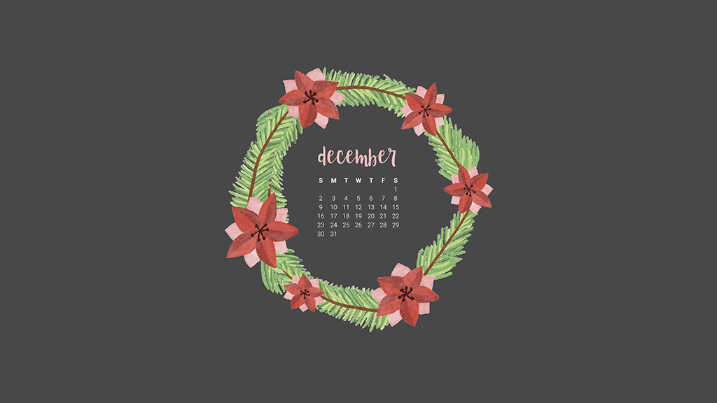 December Desktop Wallpaper Calendars Design Options