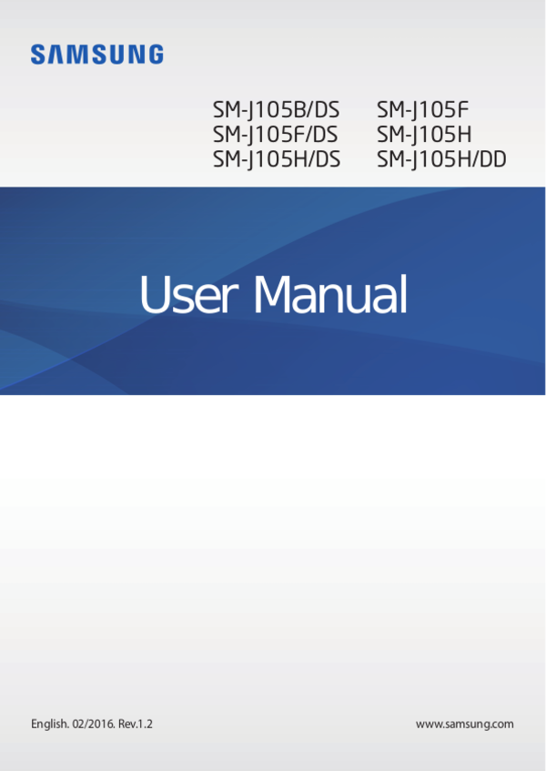 User Manual Samsung Galaxy J1 Nxt English S