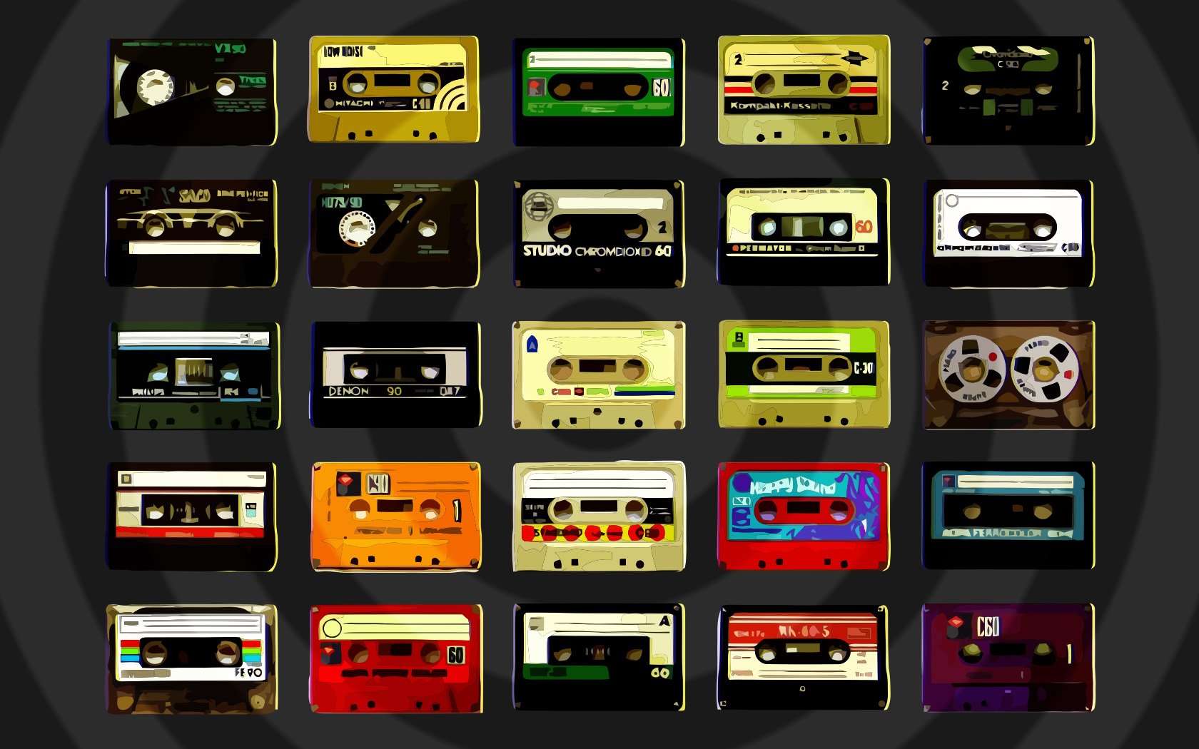Cassette Audio Tapes Wallpaper