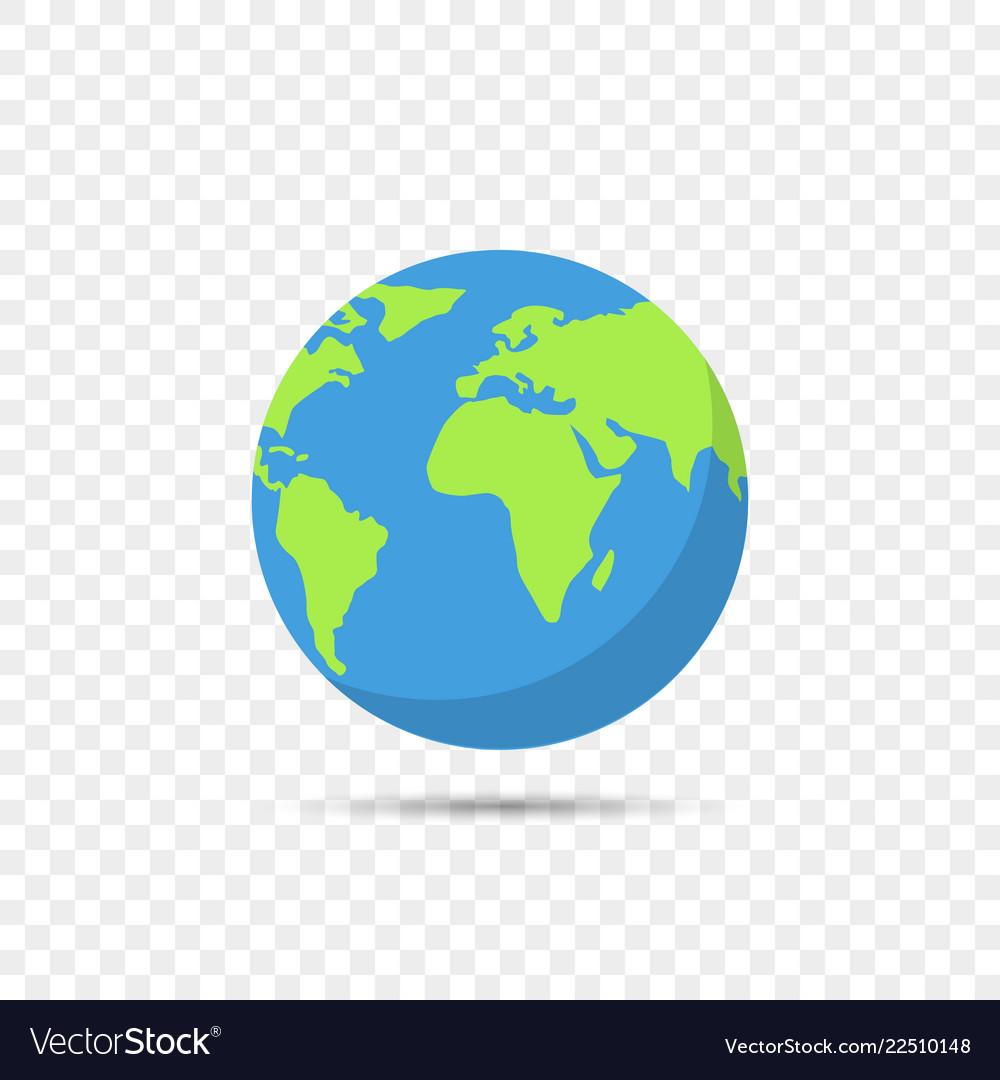 Earth Globe On Transparent Background Royalty Vector