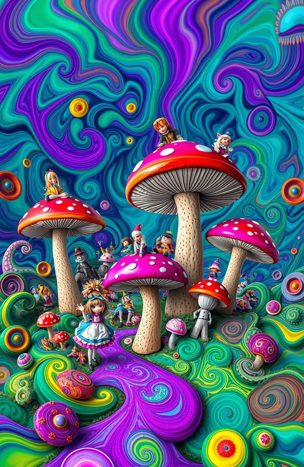 Trippy Alice In Wonderland Wallpaper
