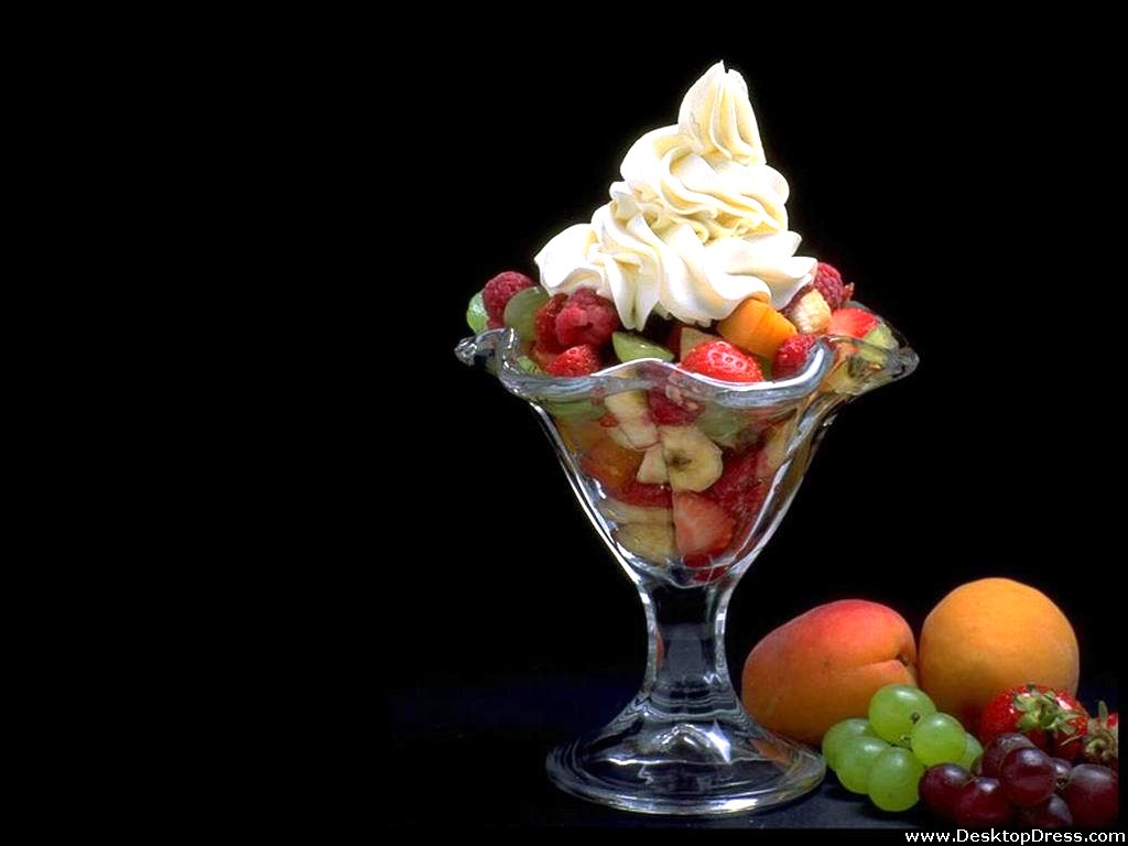 Desktop Wallpaper Other Background Fruit Ice Cream Cup