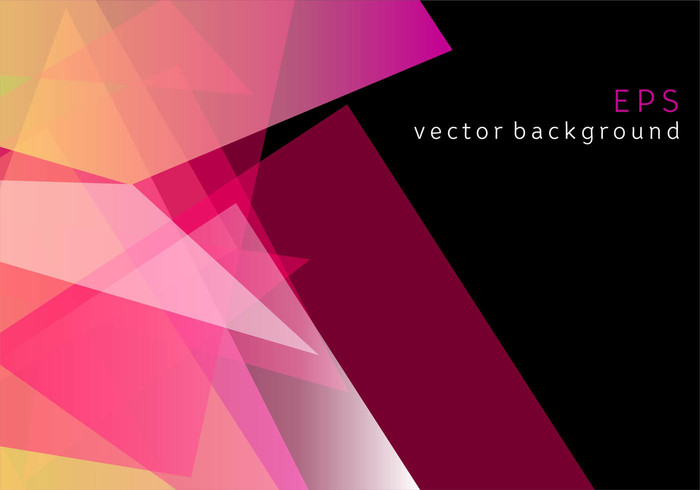 Pink Geometric Prizma Vector Background Art