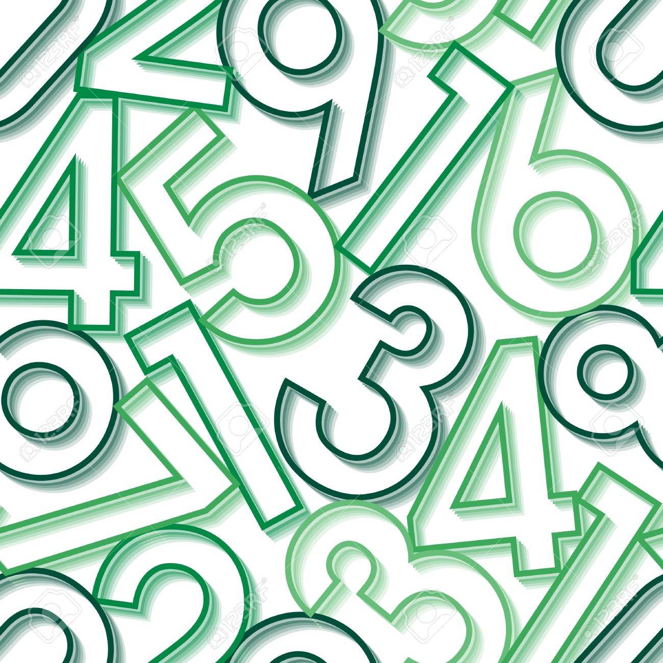 Numbers Seamless Wallpaper On White Royalty Cliparts