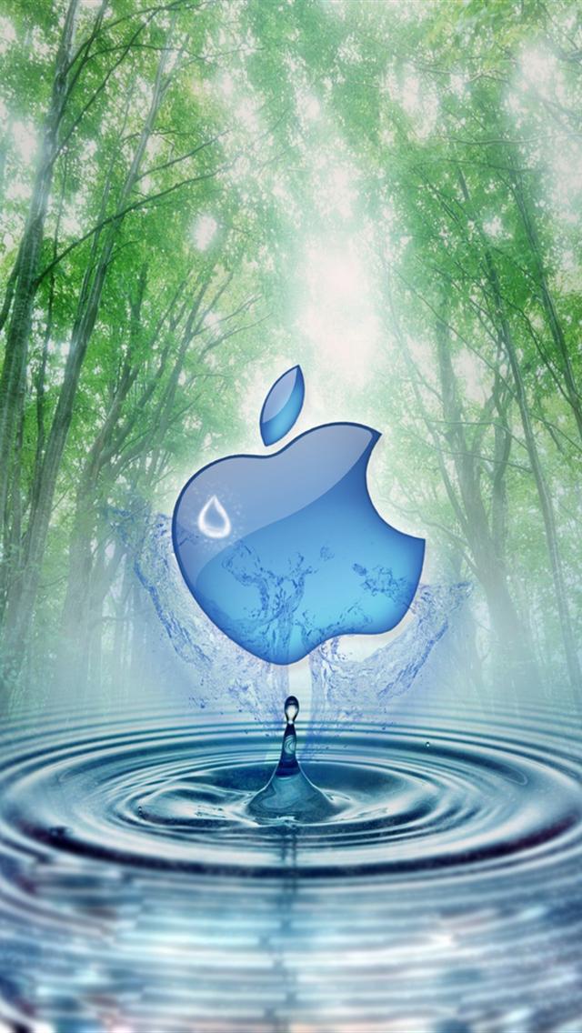 Apple And Water Tree iPhone Wallpaper S