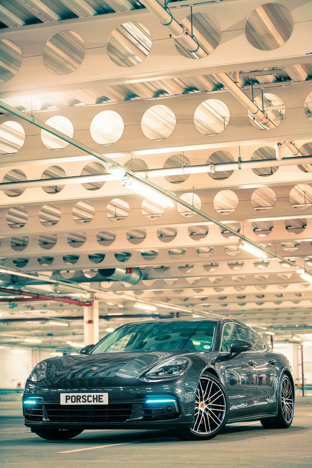 Black Suv In A Parking Lot Photo Luxury Car Image
