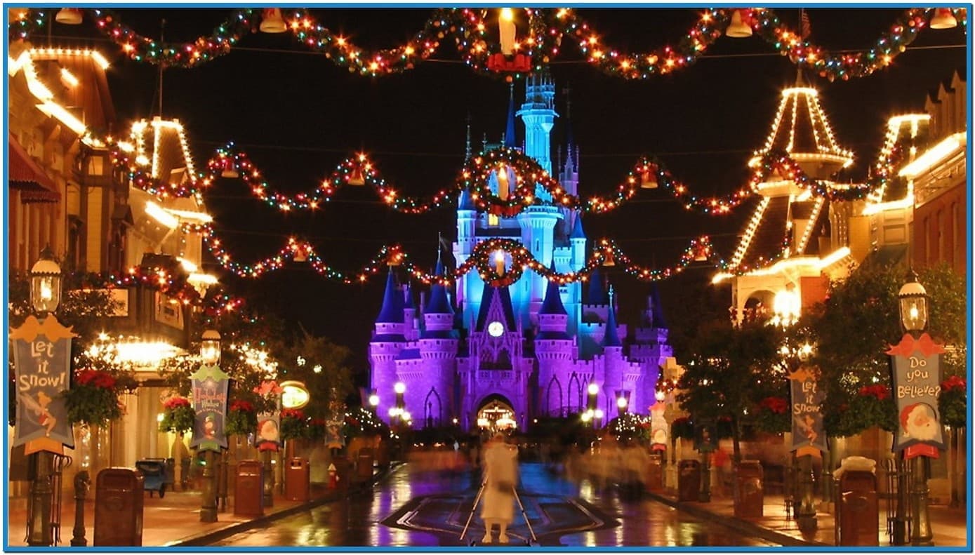 Disney world christmas screensavers   Download 1389x791