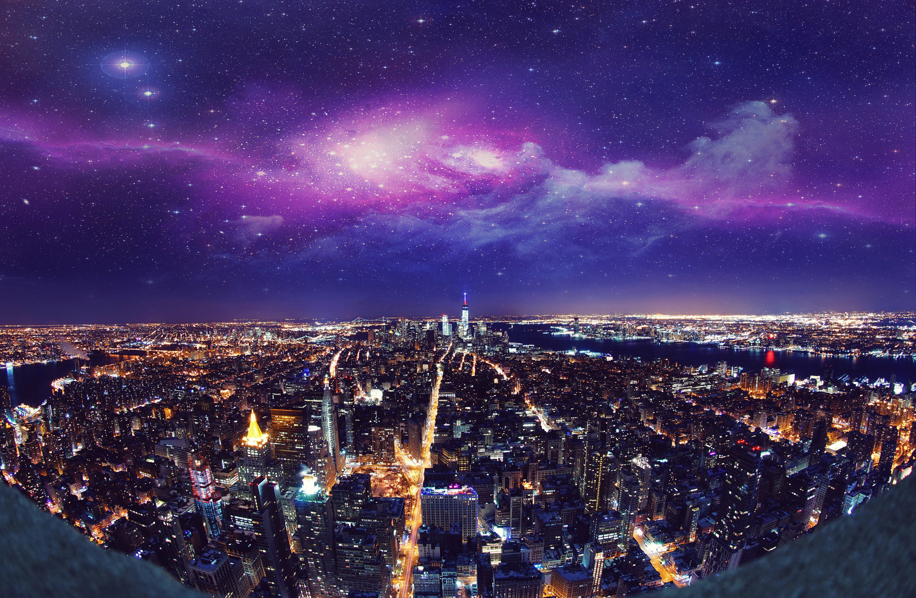 Usa New York City Night 4k Wallpaper HD Nature