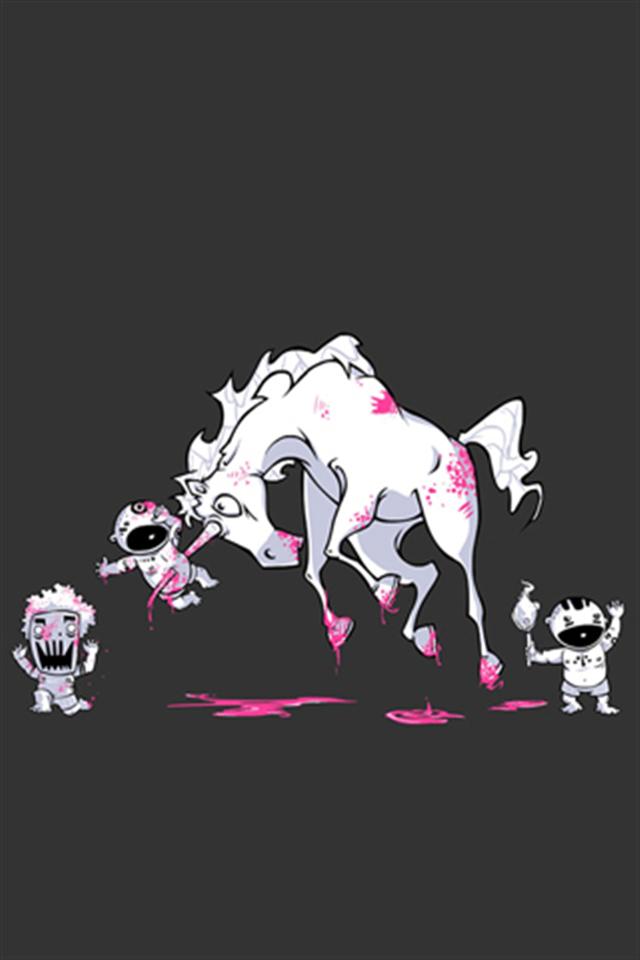 Unicorn Stab Funny iPhone Wallpaper S 3g