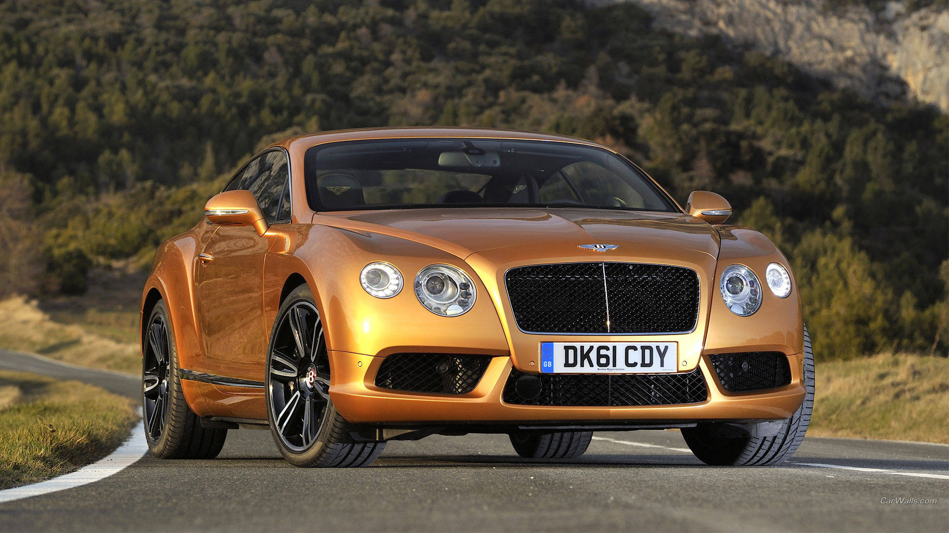 Yellow Continental Gt V8 Bentley HD Wallpaper