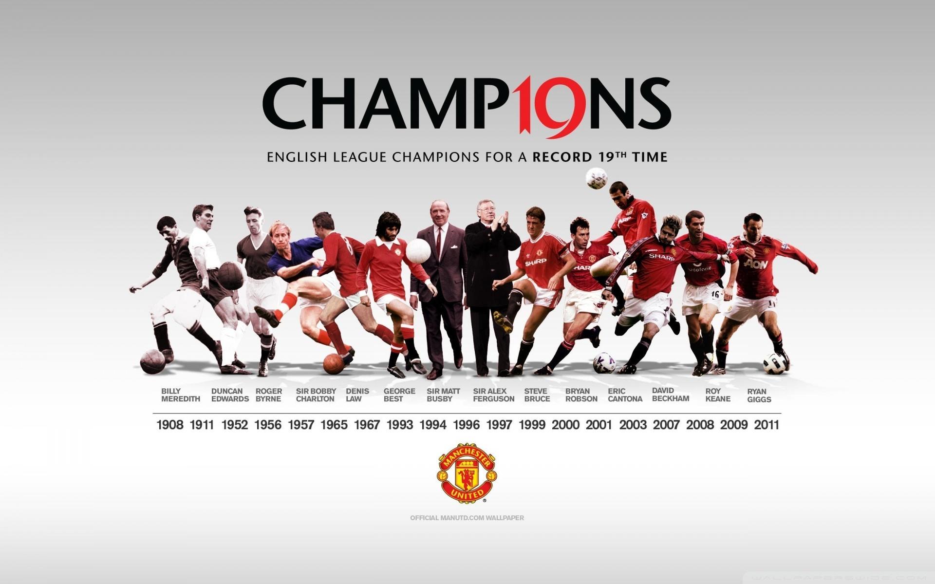 Manchester United Champions Ultra HD Desktop Background Wallpaper