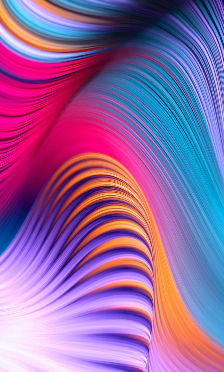 Colorful Abstract Art Waves Wallpaper