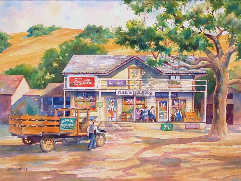 Country General Store Wallpaper