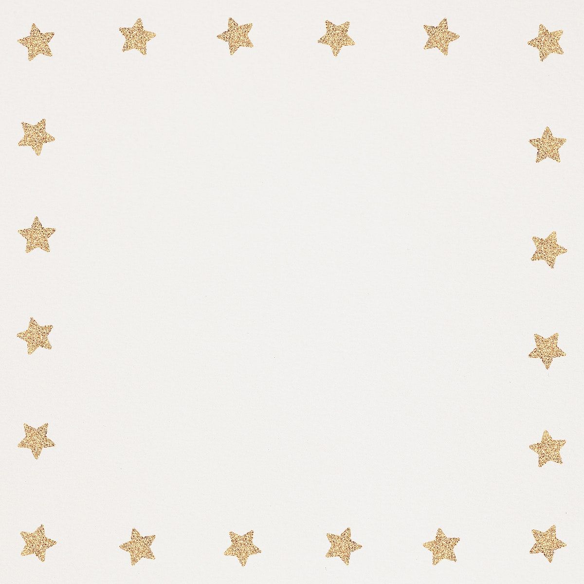 Gold Star Patterned Frame On A Beige Background Image By