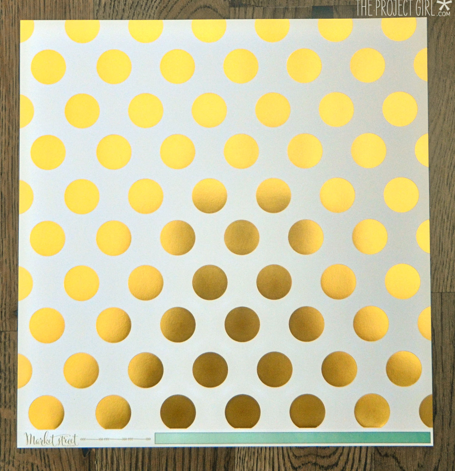 Metallic Gold Polka Dot Background Sheets Foil