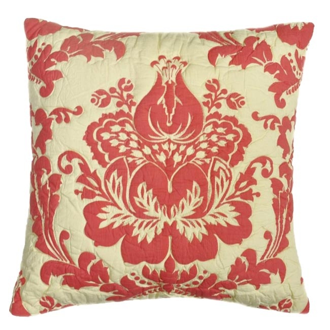 Coral Damask Pillow This I Would Love For My House