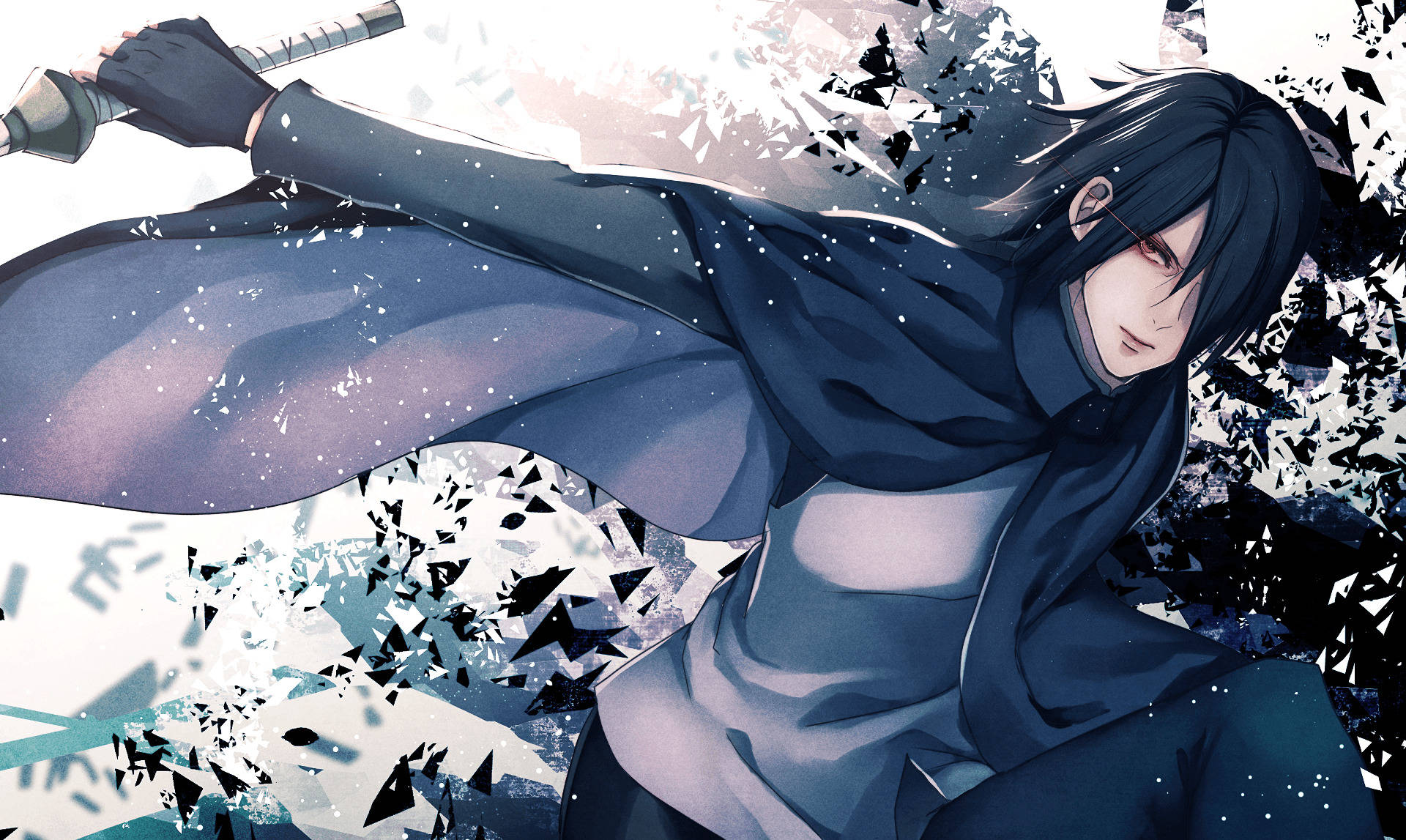 Aesthetic Sasuke In Dark Snowy Backdrop 011p3bm5c74lc6l5 Wallpaper