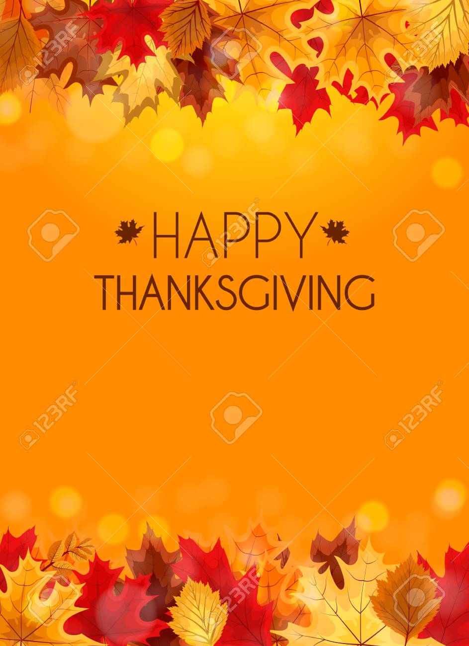 Abstract Vector Illustration Autumn Happy Thanksgiving Background