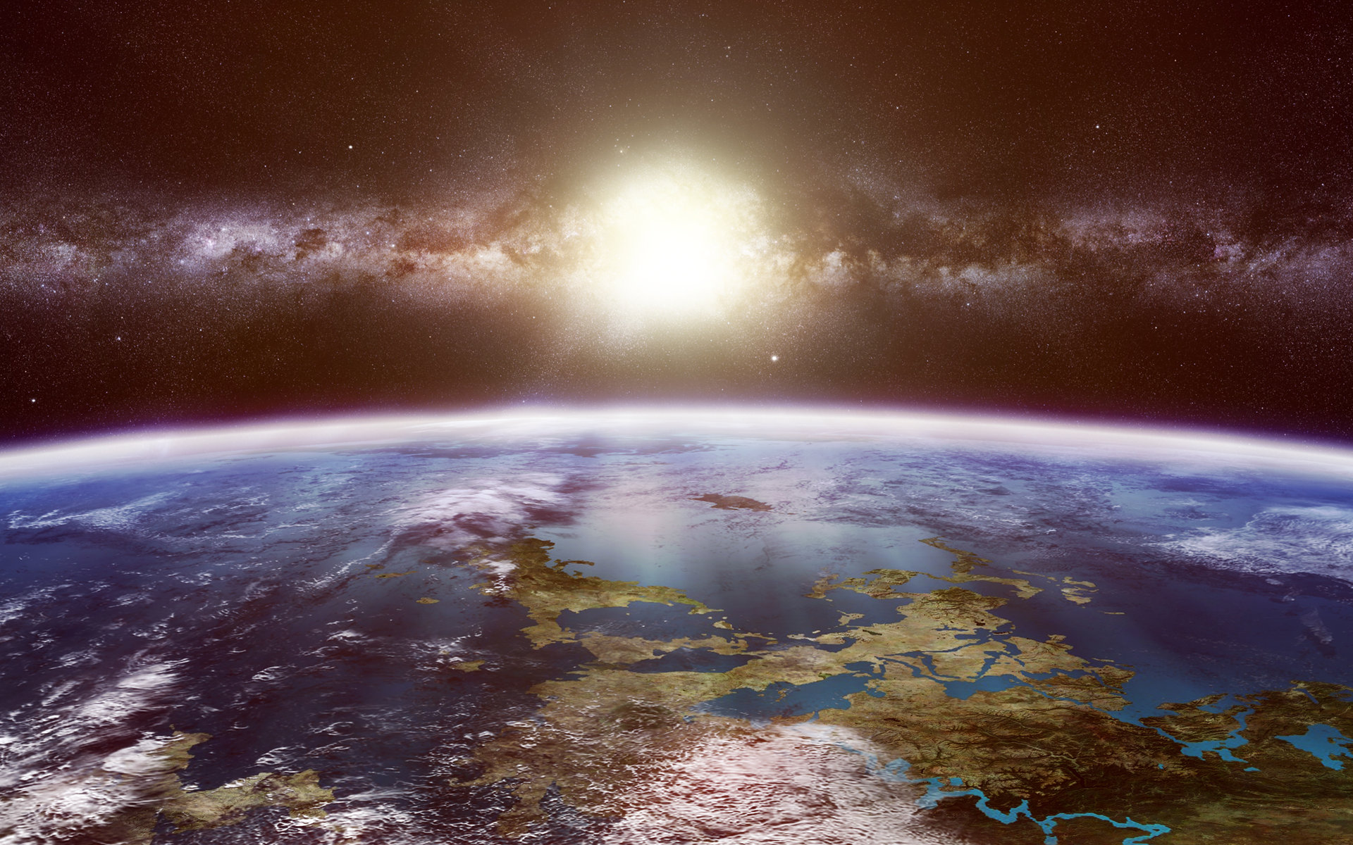 Earth Space HD Desktop Wallpaper