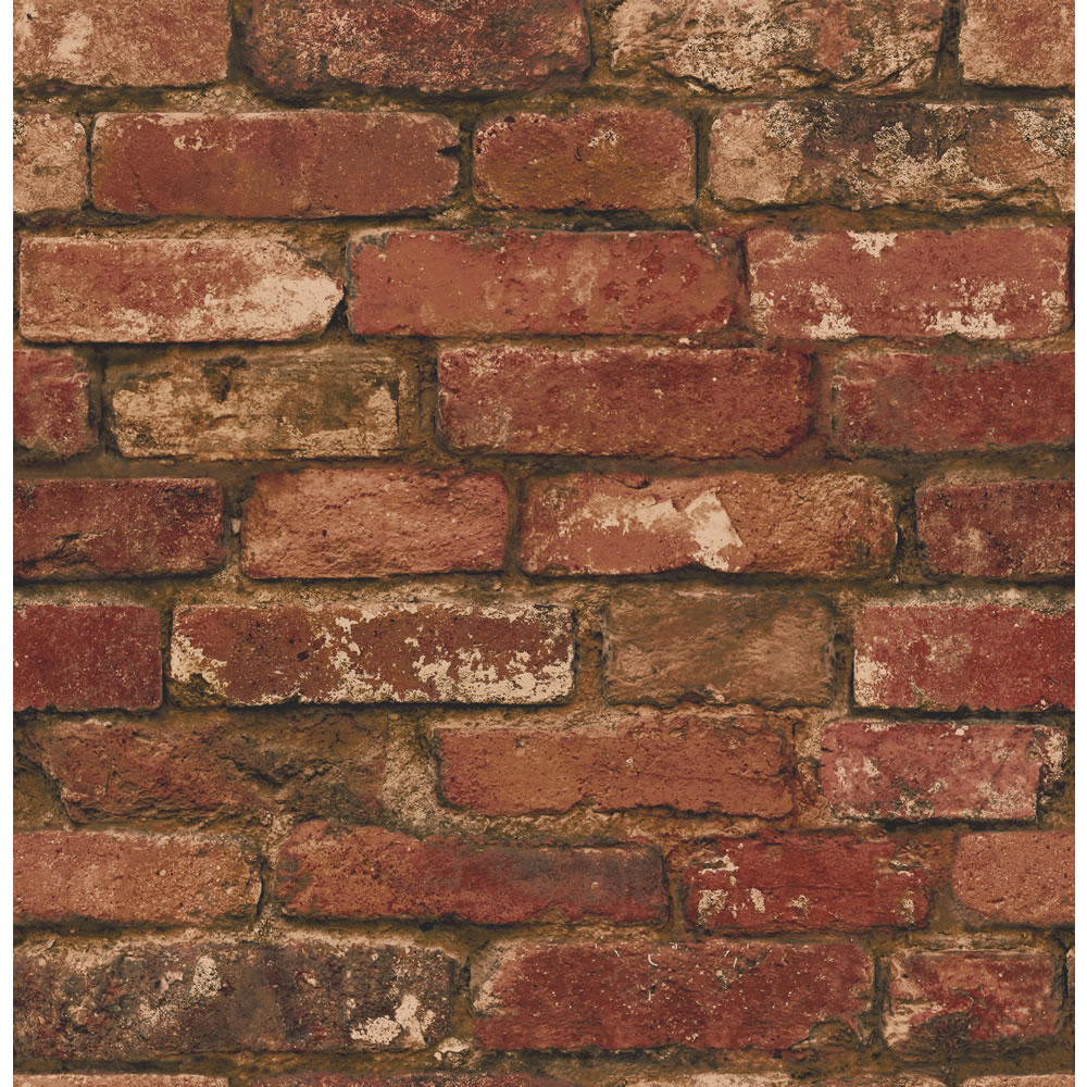 Fine Decor Rustic Brick Wallpaper Red Fd31285 At Wilko
