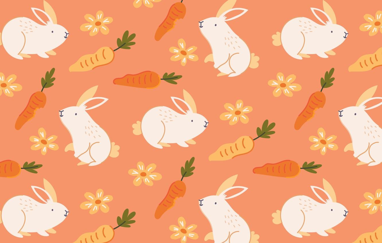 Wallpaper Flowers Texture Rabbit Christmas Easter Rabbits