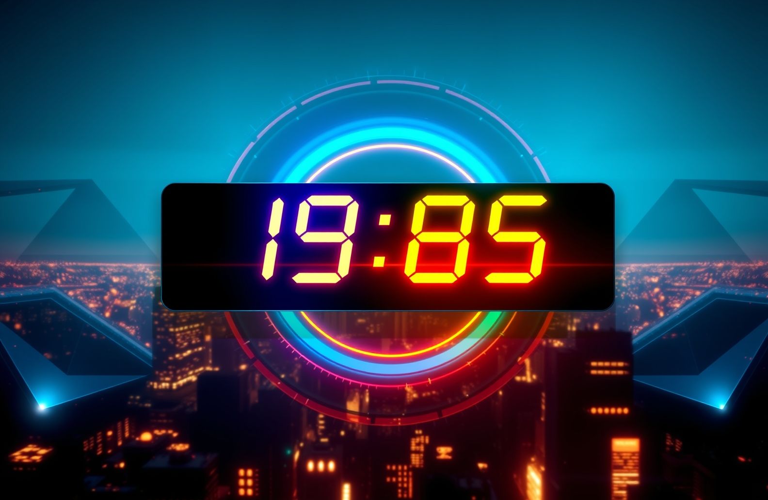Digital Clock Wallpaper
