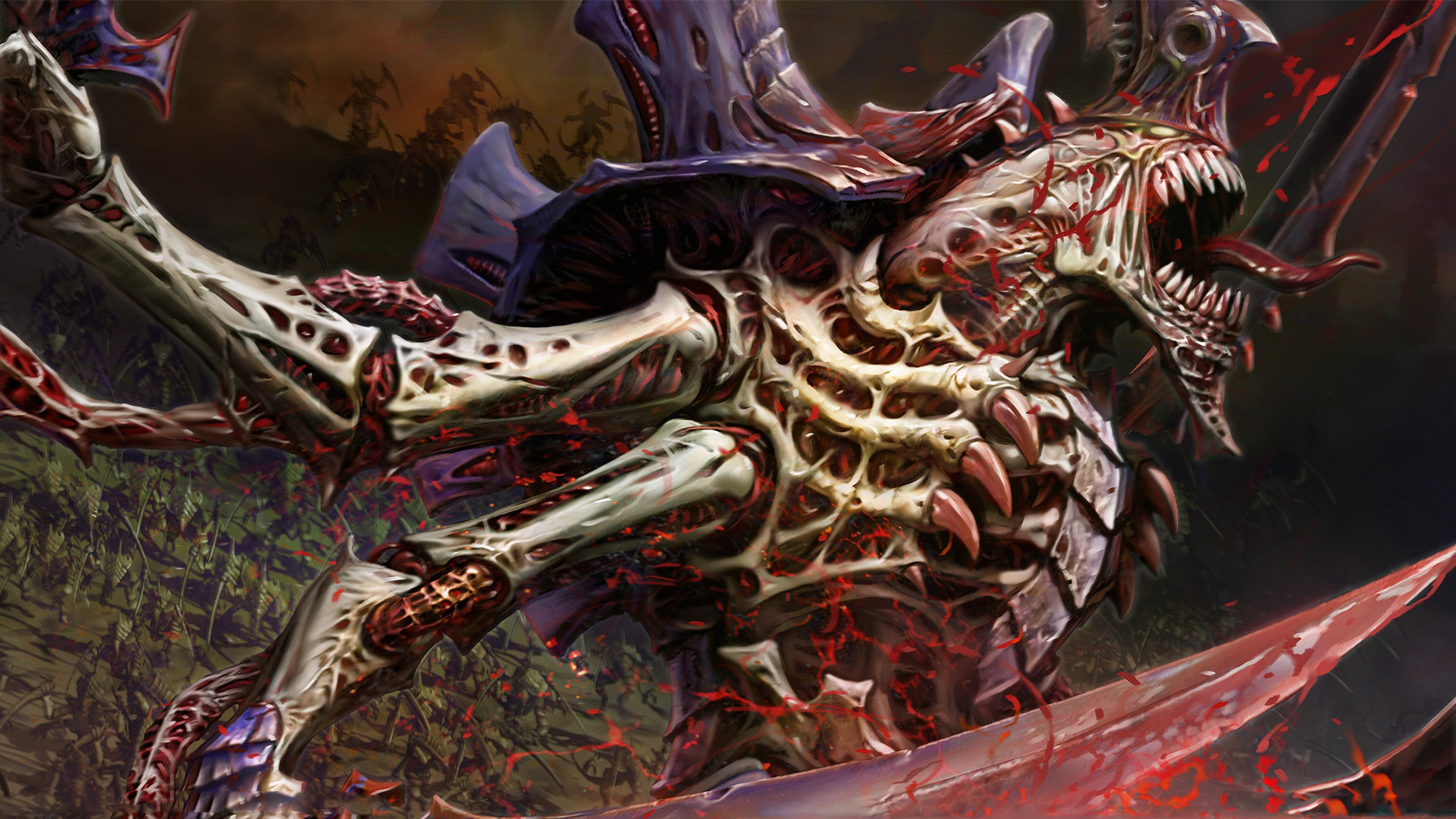 Warhammer 40k Tyranids Hive Tyrant Dark Horror Fantasy Monster Evil