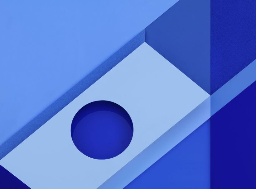 Android M Wallpaper Text Blaues