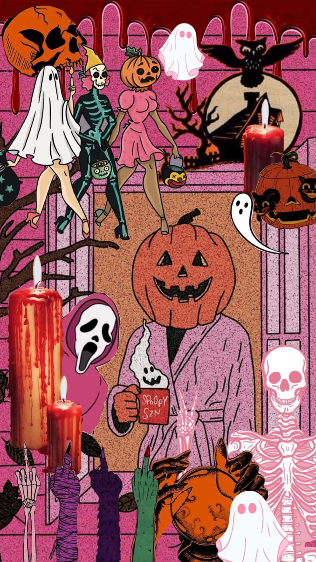 Vintage Halloween Aesthetic Wallpaper