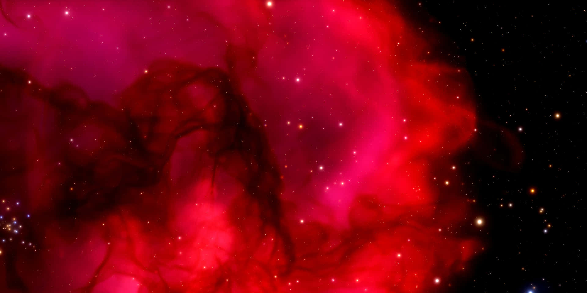 Outer Space Red 4k Wallpaper