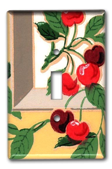 Very Cherry Kitchen 1940s Vintage Wallpaper Switch by Fondue