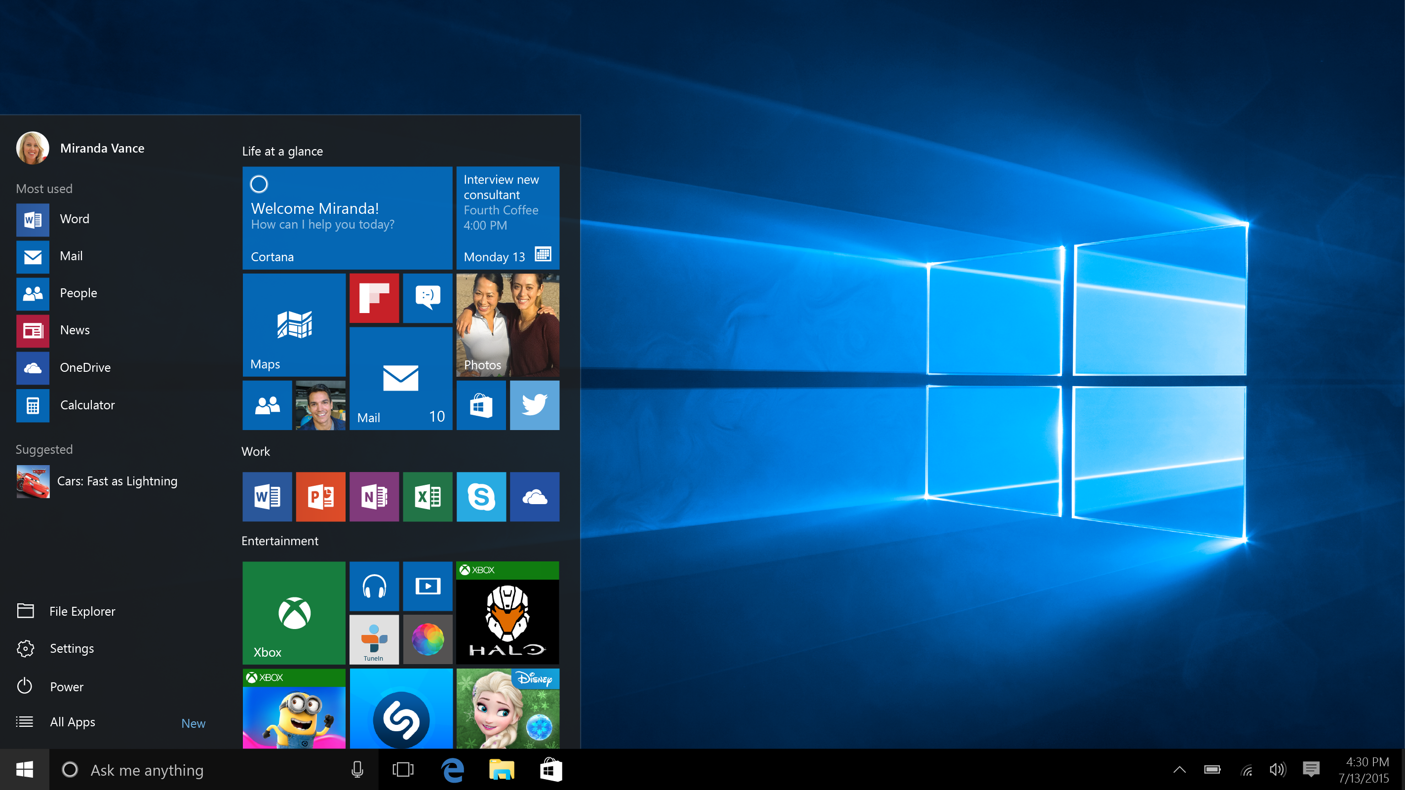  debuts new Windows 10 Hero default desktop image   GeekWire