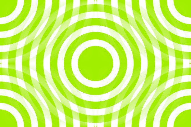Lime Green And White Interlocking Concentric Circles Background Image