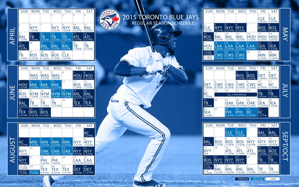 Jays Game Again With This Blue Mlb Season Schedule Desktop