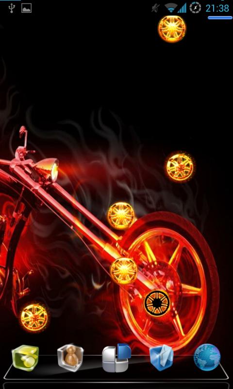 Fill Your Desktop Android With This Live Wallpaper Of Skull Bike Fire