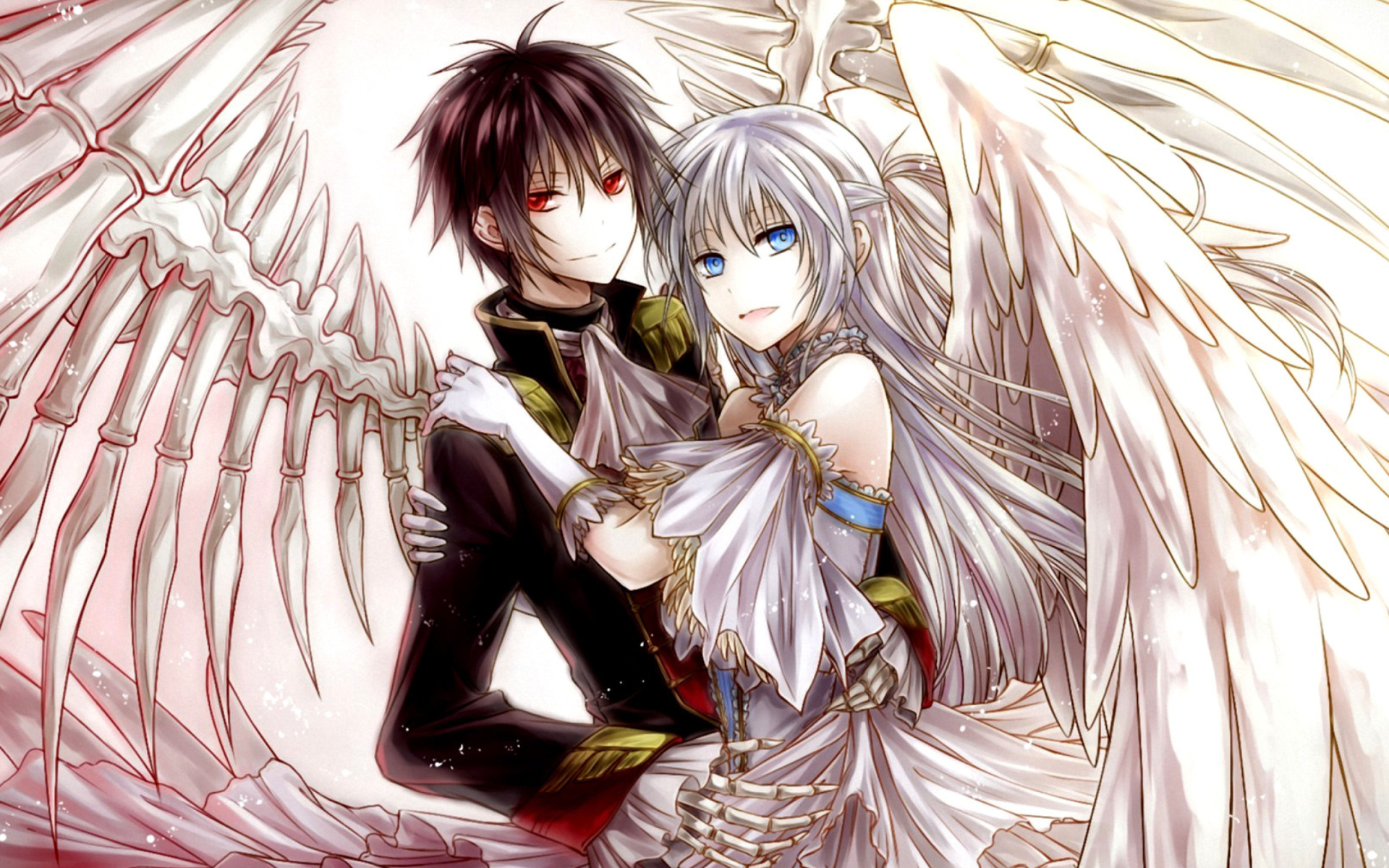 Cute Anime Couple Wallpaper Angel And Devil