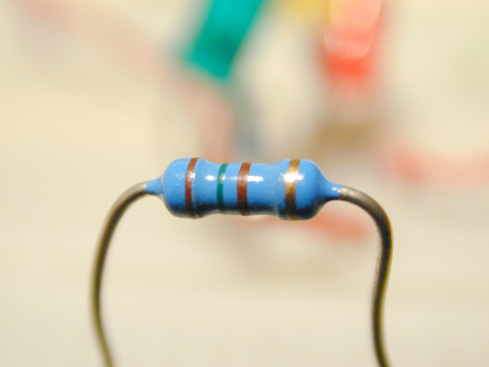 Image Of Blue Electronic Resistor Ponent Close Up