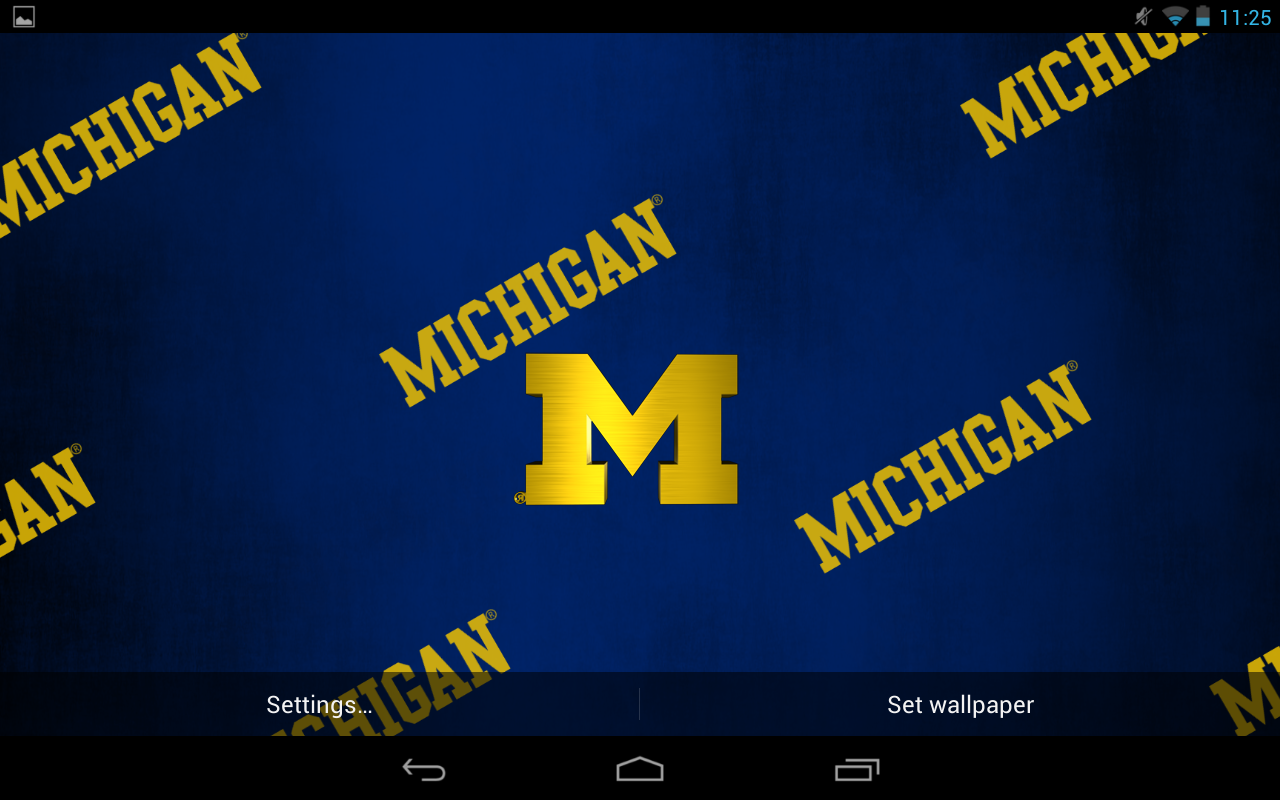 Michigan Wolverines Live Wallpaper with animated 3D logo Background 1280x800