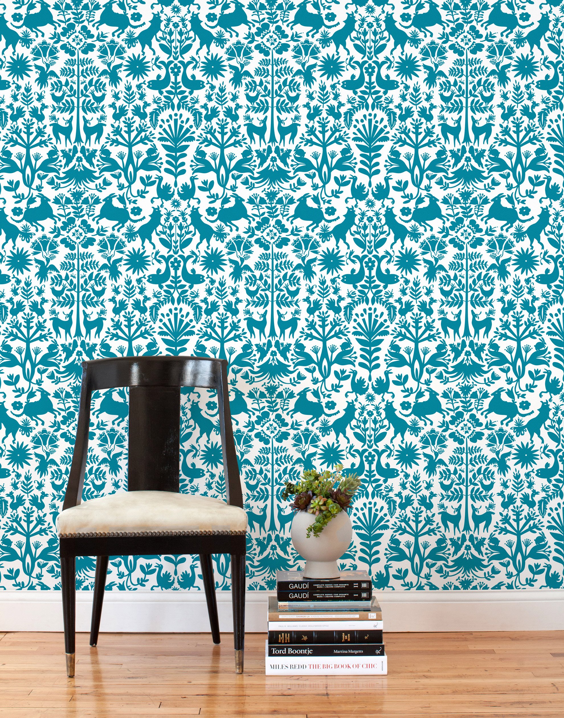 Otomi Turquoise Removable Wallpaper Tile Hygge West