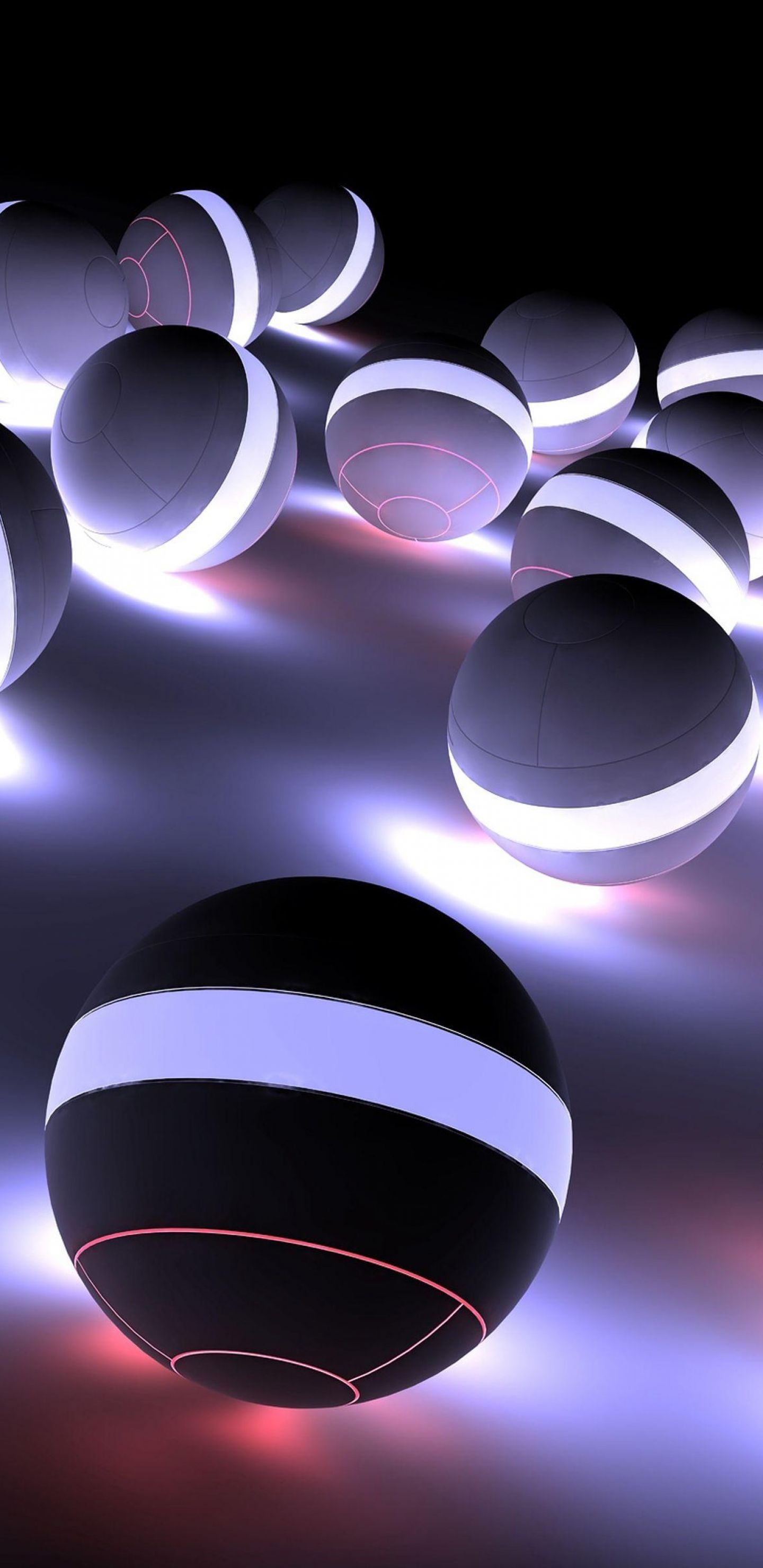 Illuminated Spheres 3d Desktop HD Wallpaper