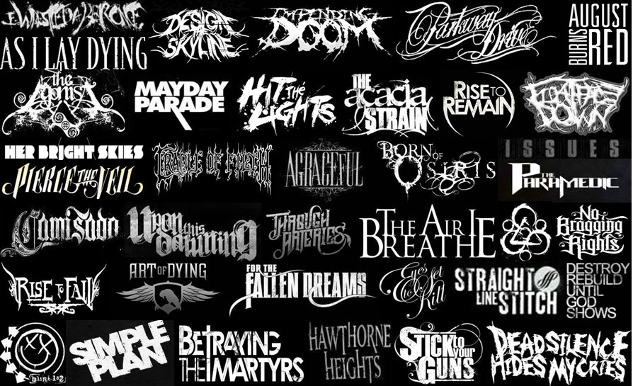 Bands Wallpaper Band logo collage band