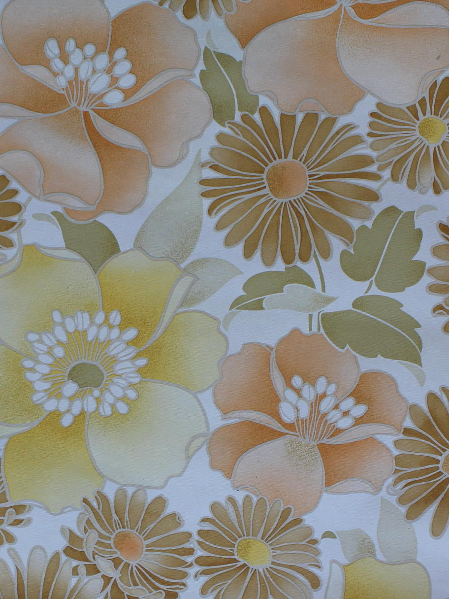 Vintage Wallpaper By The Yard S Large Floral Print