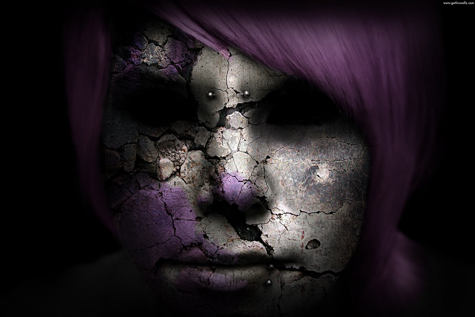 Dark Girl Cracked Face Gothic Wallpaper Best