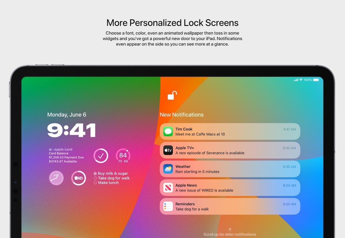 iPadOS 17 to feature Lock Screen widgets and other customization