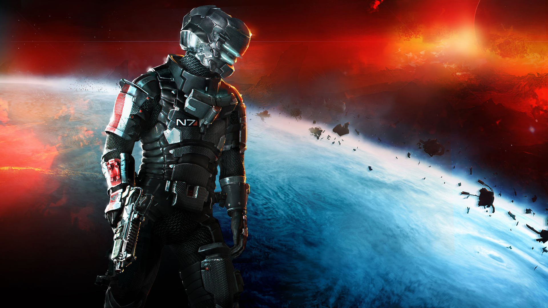 Dead Space Mass Effect N7 Armor Wallpaper HD