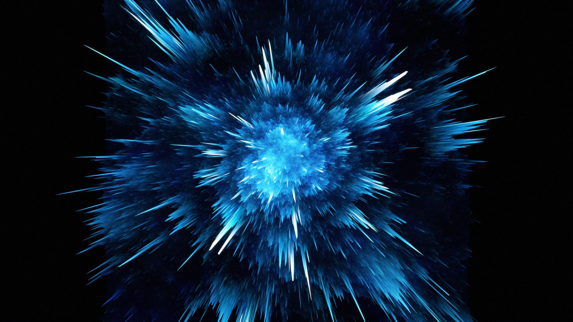 Download Wallpaper 1920x1080 Abstraction Blue Lines Explosion